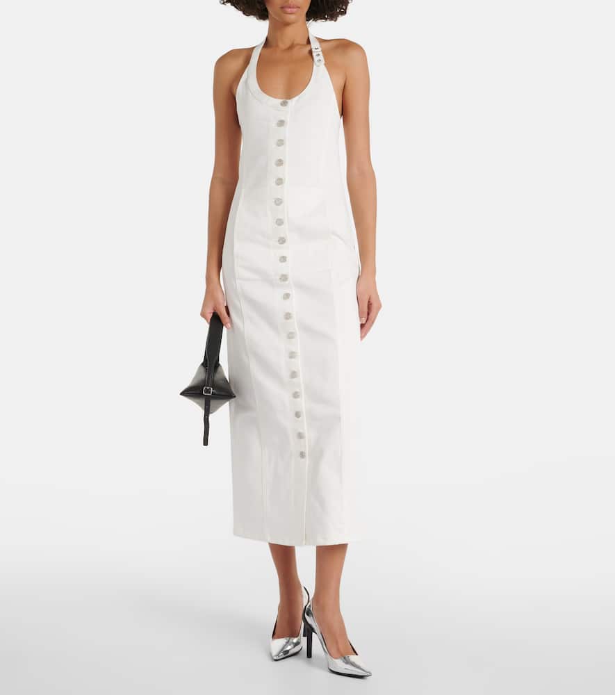 Courrèges Multiflex denim maxi dress