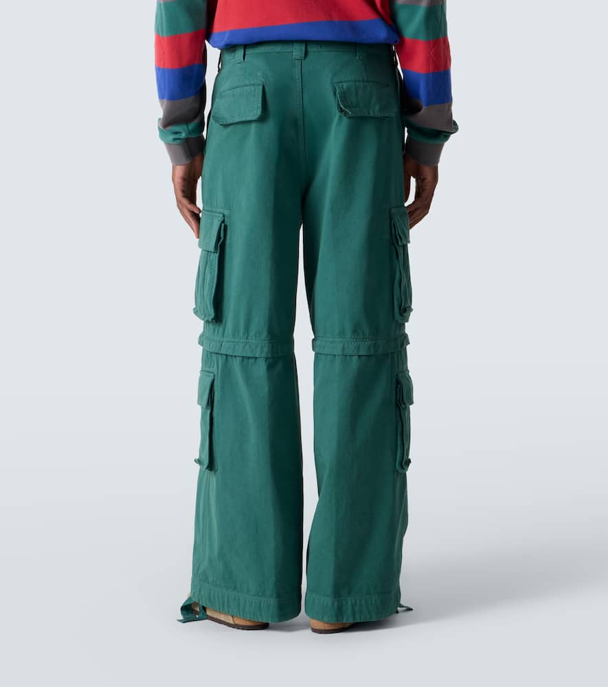 High-rise cotton cargo pants