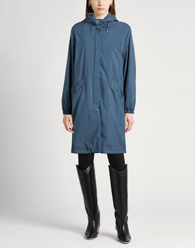 Woman Coat Slate blue Size 6 Polyester