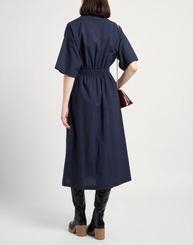Woman Midi dress Midnight blue Size 12 Cotton