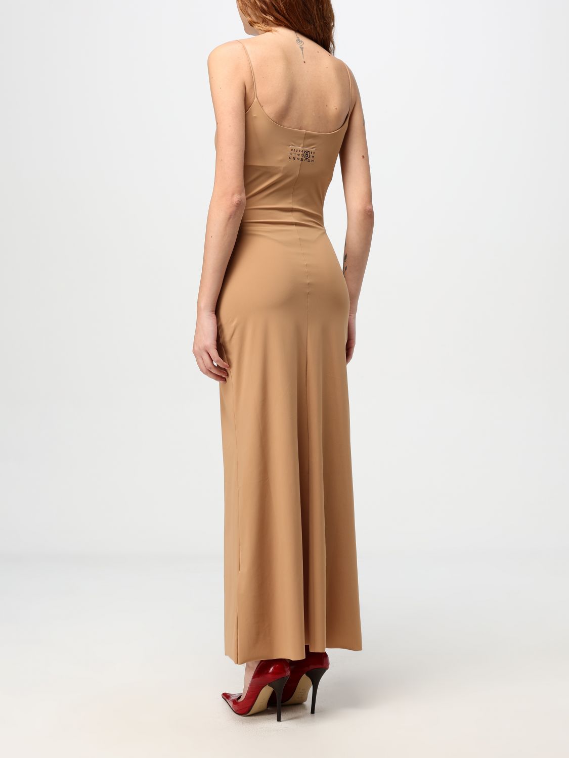 Numbers-motif maxi dress - Black