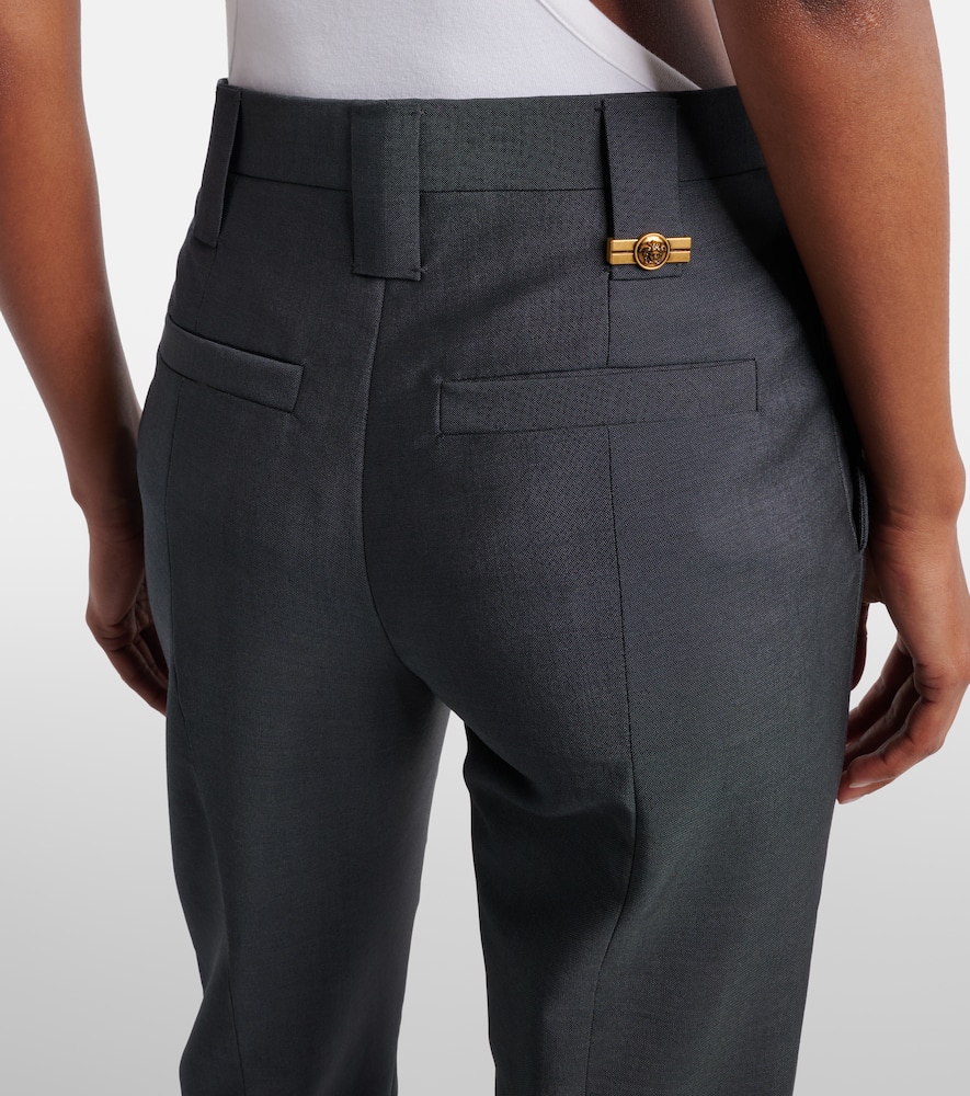 Wool and mohair tapered pants