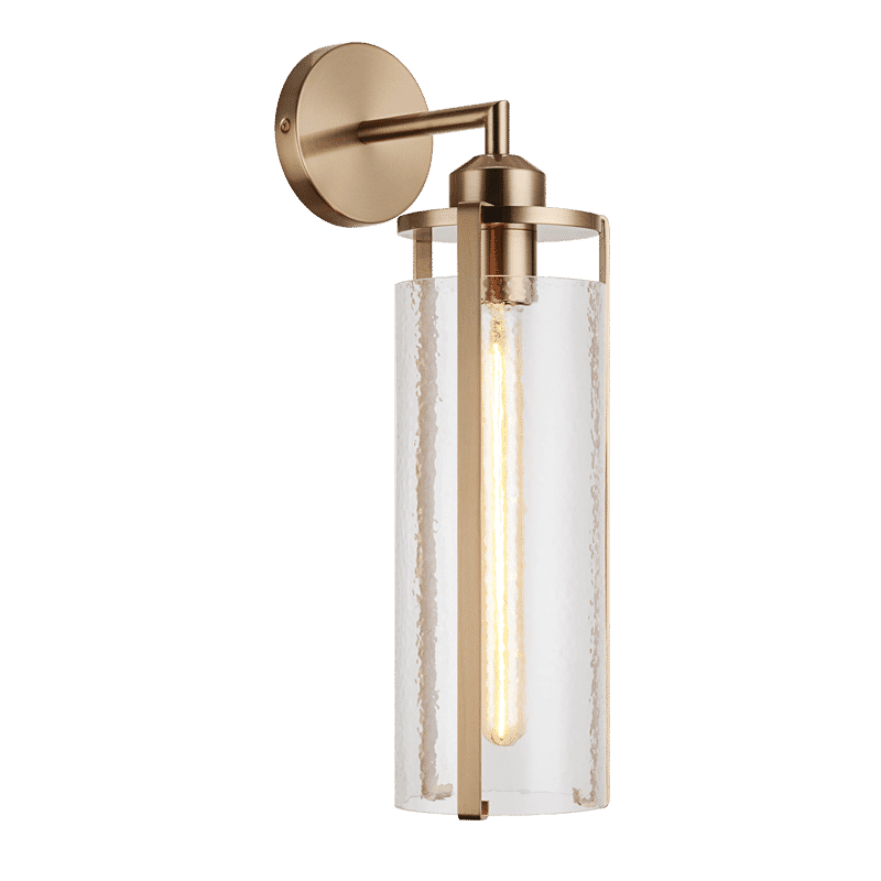 Aged Gold Brass One Light Wall Sconce from the Bayou Collection