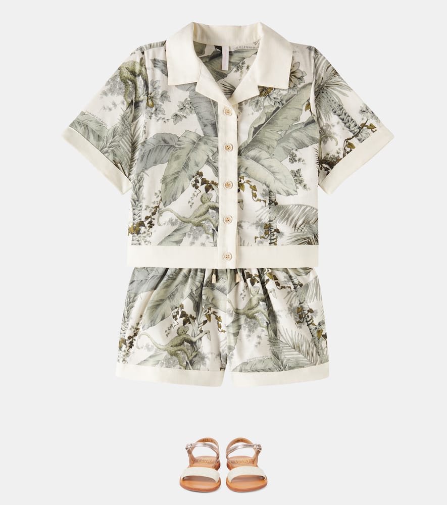 Zimmermann Kids Wylie floral cotton shirt