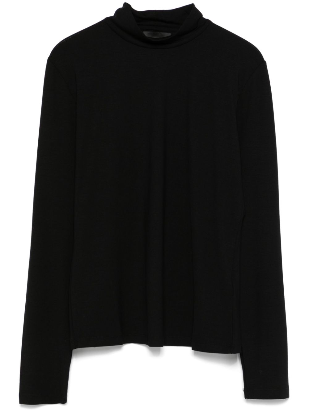 Mock-neck T-shirt - Black
