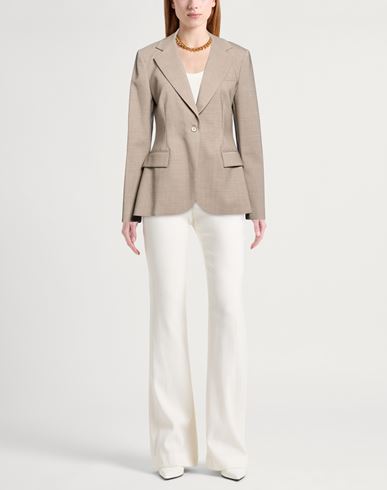 P. a.r. o.s. h. Woman Blazer Sand Size L Virgin Wool, Elastane