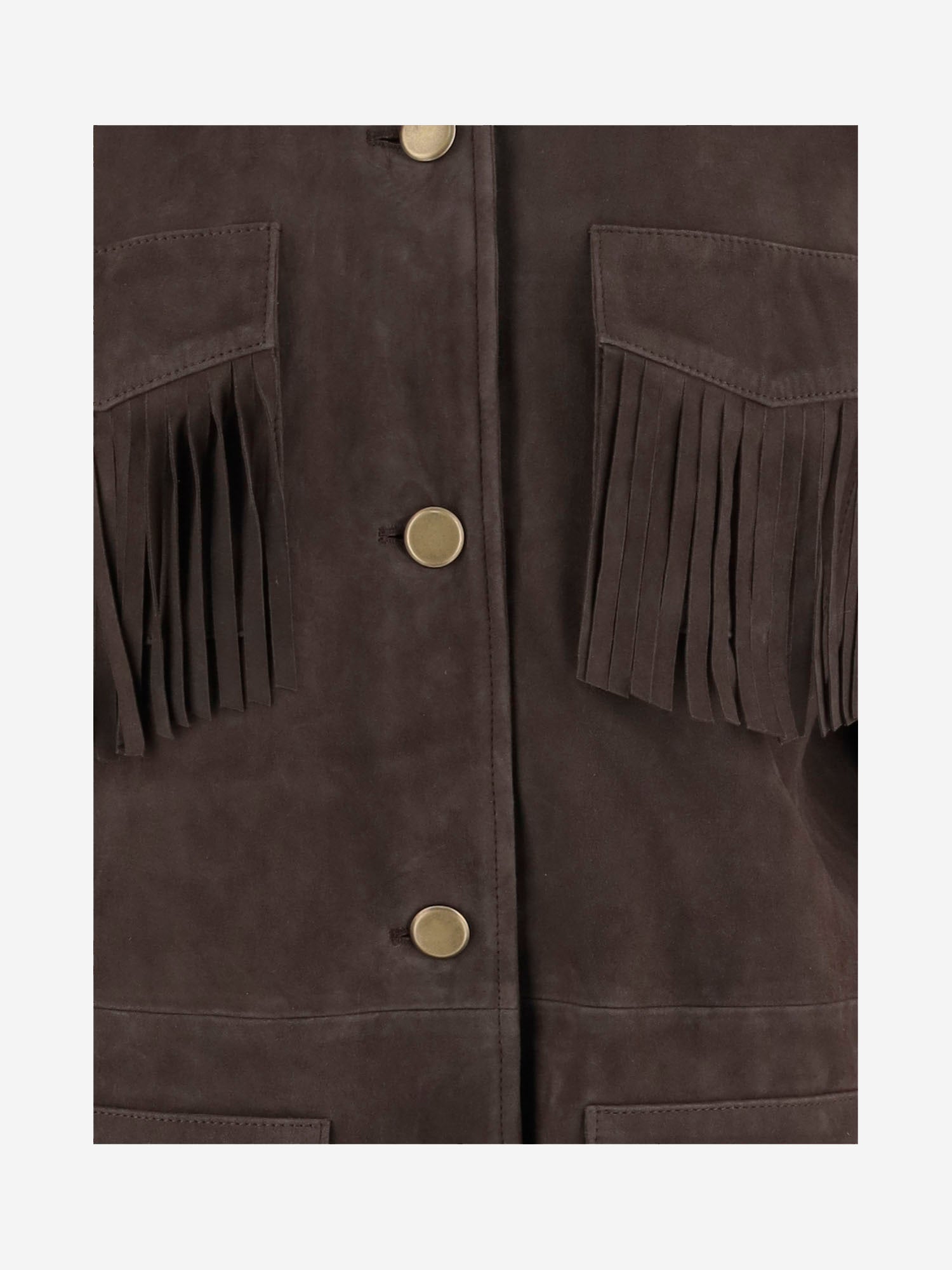 Ungewöhnliche Wildlederjacke mit Fransen