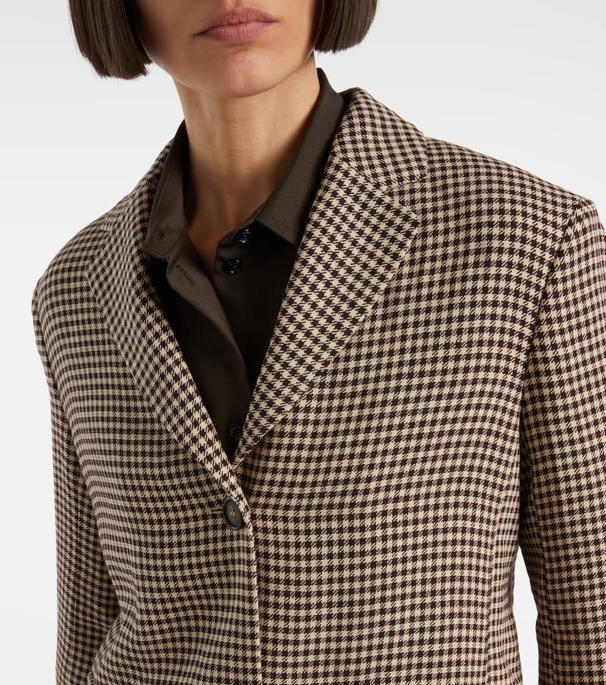 Gita checked linen blazer