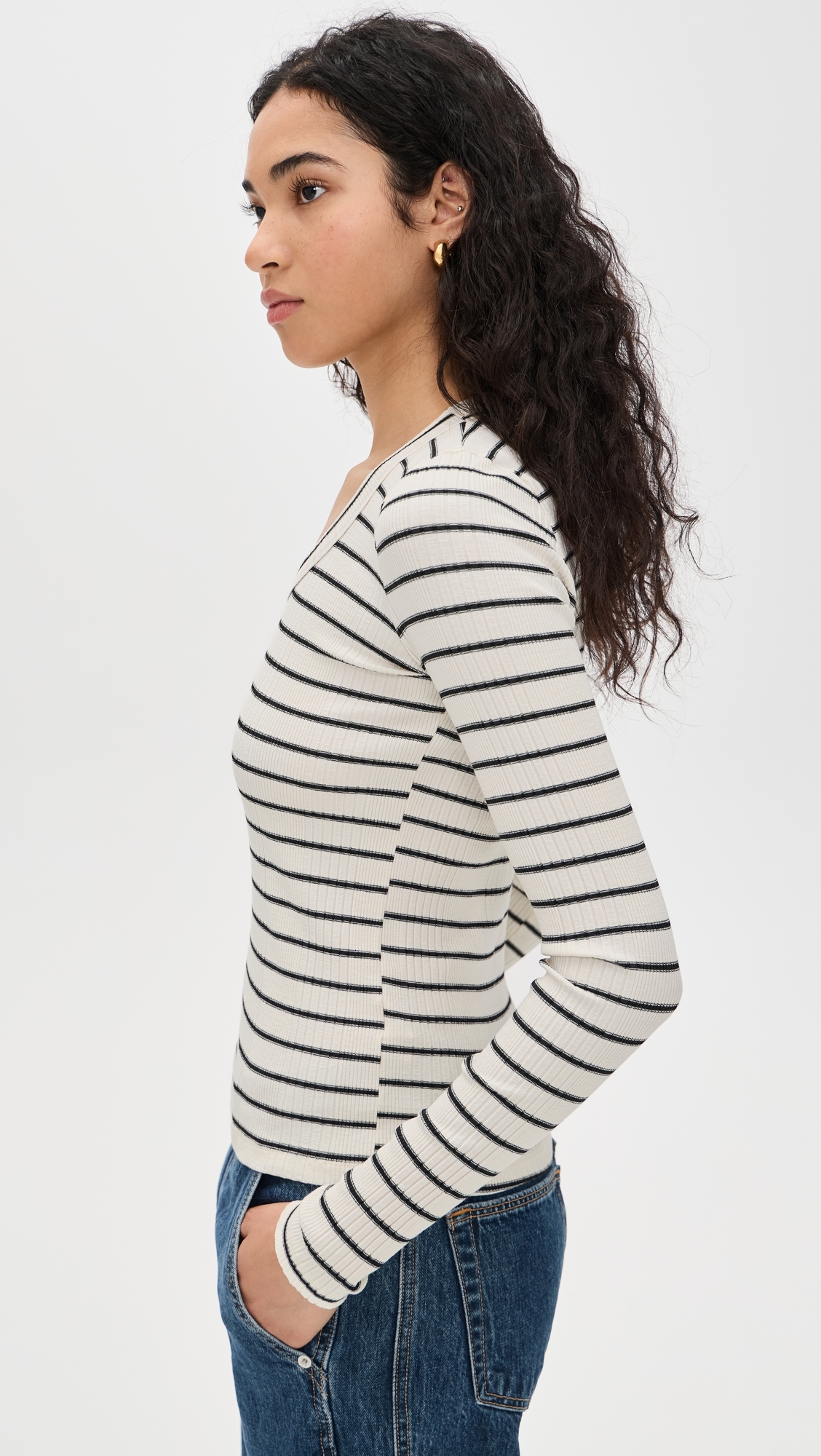 Joanna Long Sleeve Tee Natural/Black