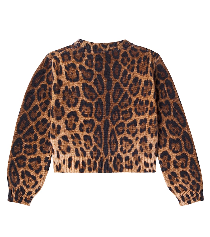 DG leopard-print wool jacquard sweater