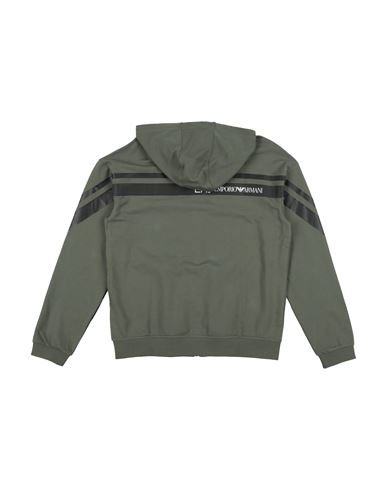 Kid Boy Sweatshirt Military green Size 14 Cotton