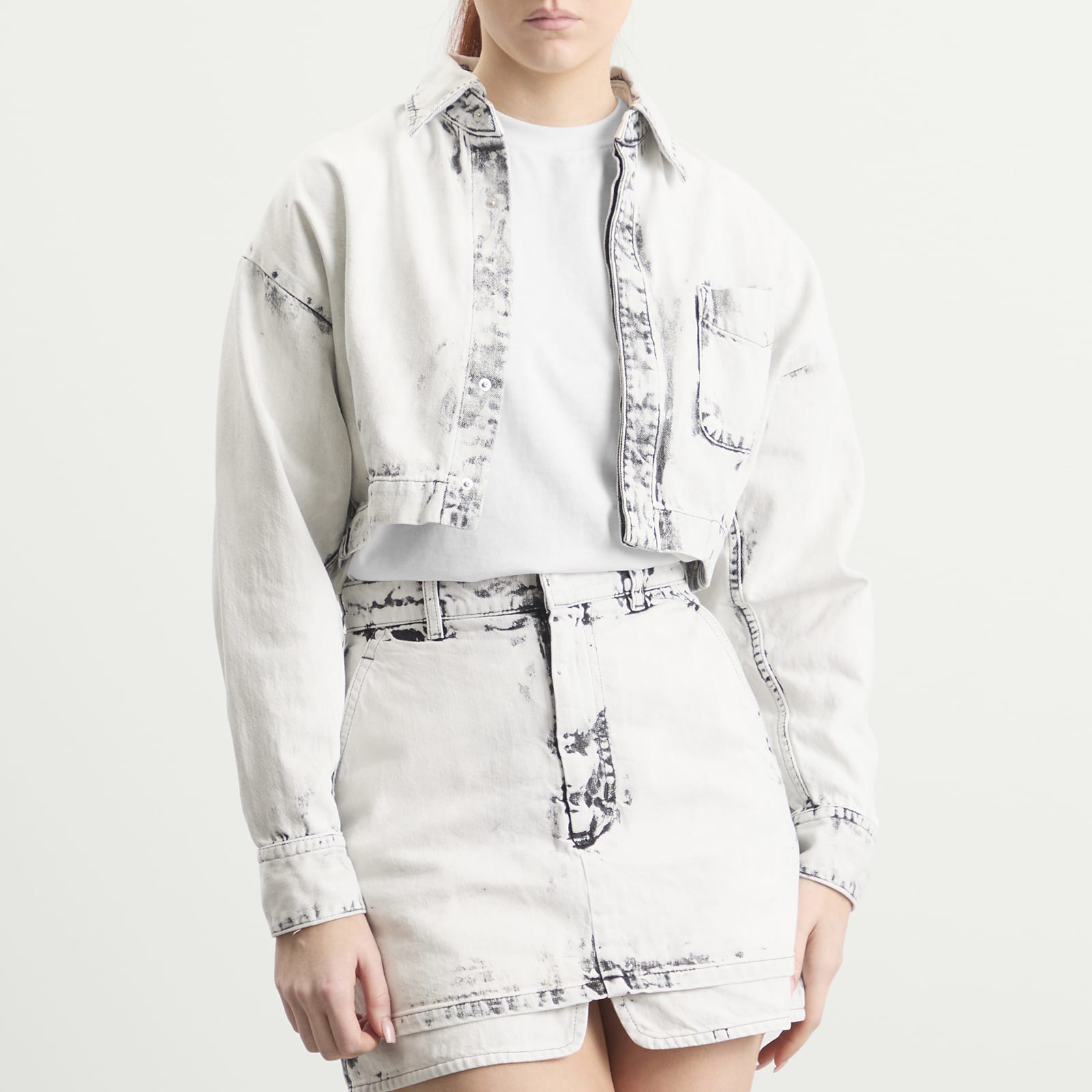 Women's TOGA Denim Short Shirt in Black