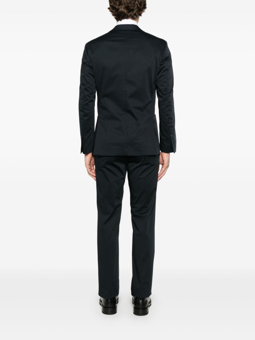 Dark Blue Single-breasted Suit