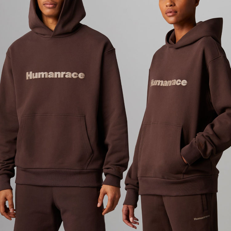 X Pharrell Humanrace Logo Hoodie 'Brown'