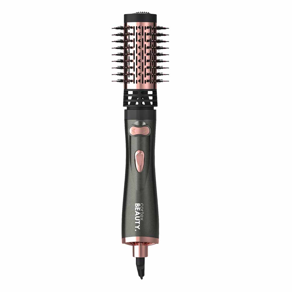 2-in-1 Revolving Hot Brush - Gray/Rose Gold