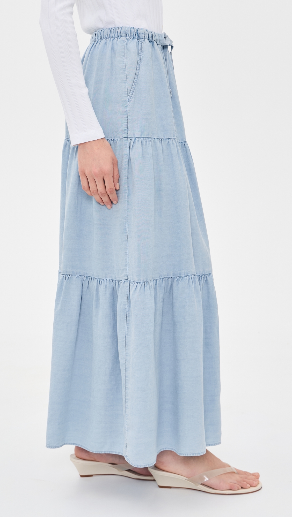 Melanie Indigo Skirt Bleached Indigo