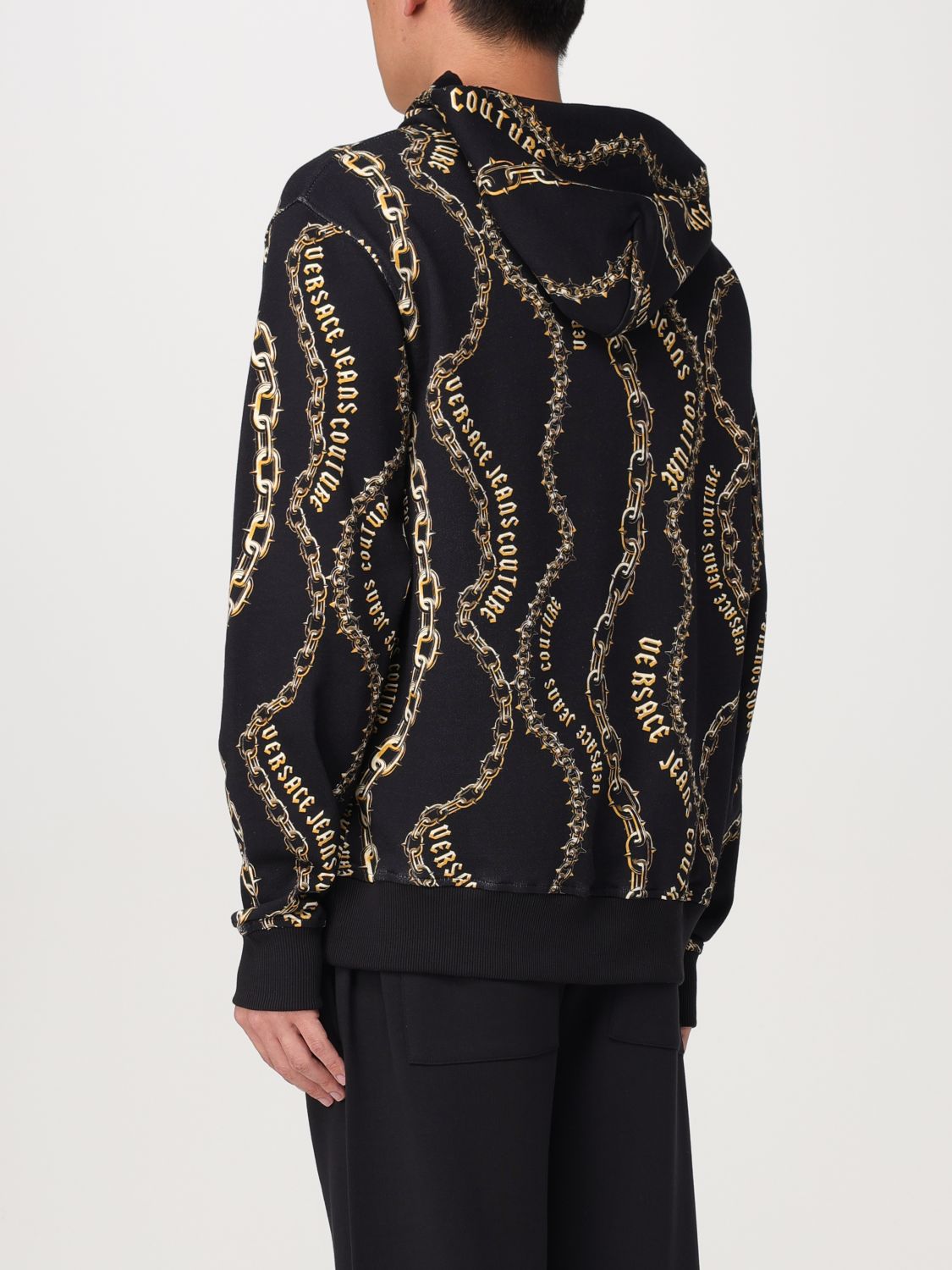 Chain Couture hoodie - Black