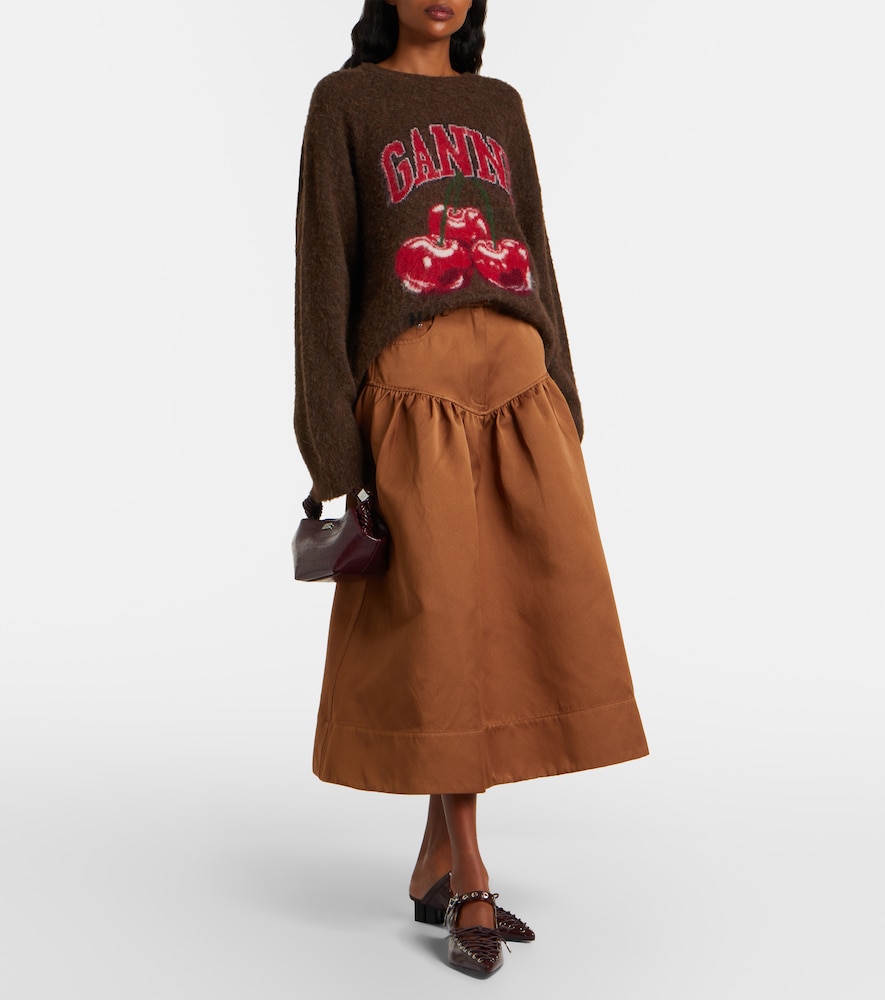 Peplum midi skirt