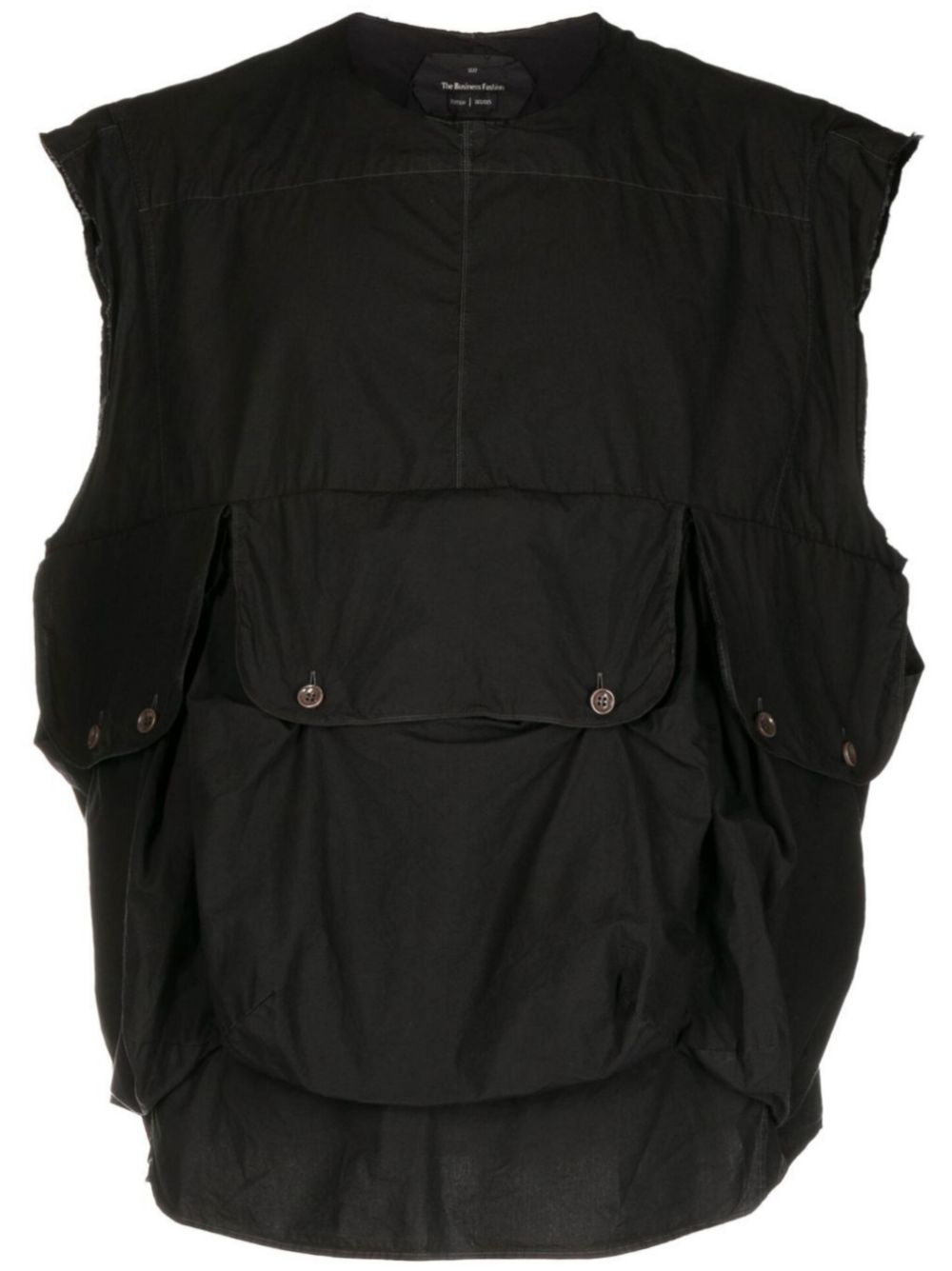 Cargo-pockets vest - Black