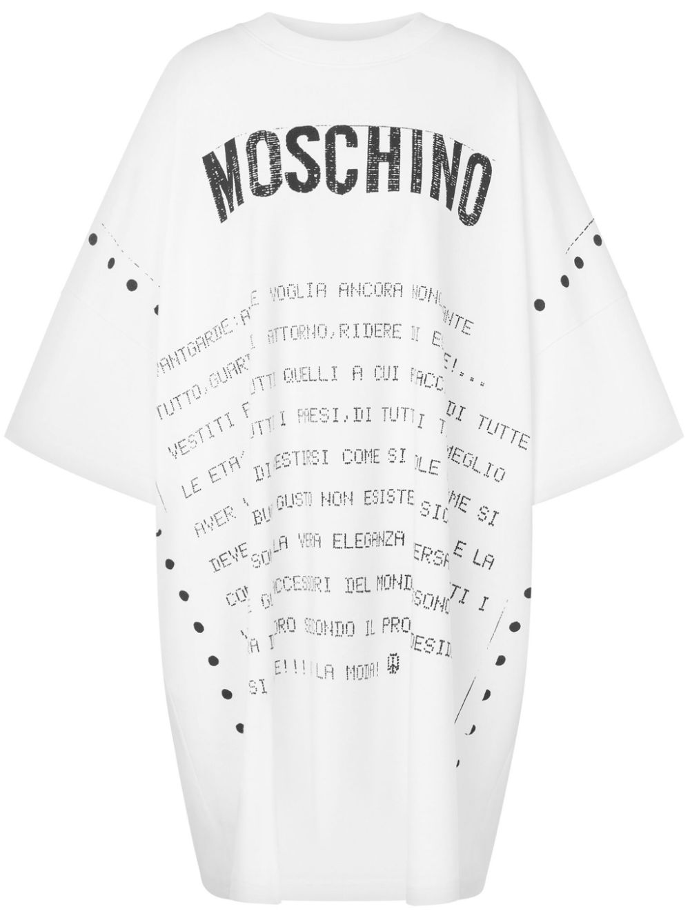 Logo-print mini dress - White