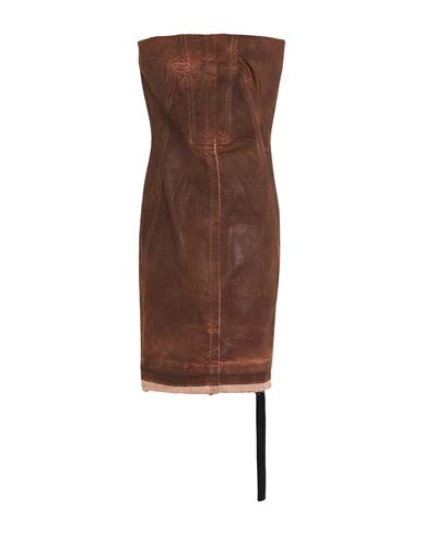 Woman Mini dress Rust Size S Cotton, Elastomultiester, Natural rubber