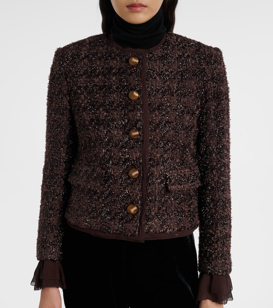 Audrina metallic tweed jacket