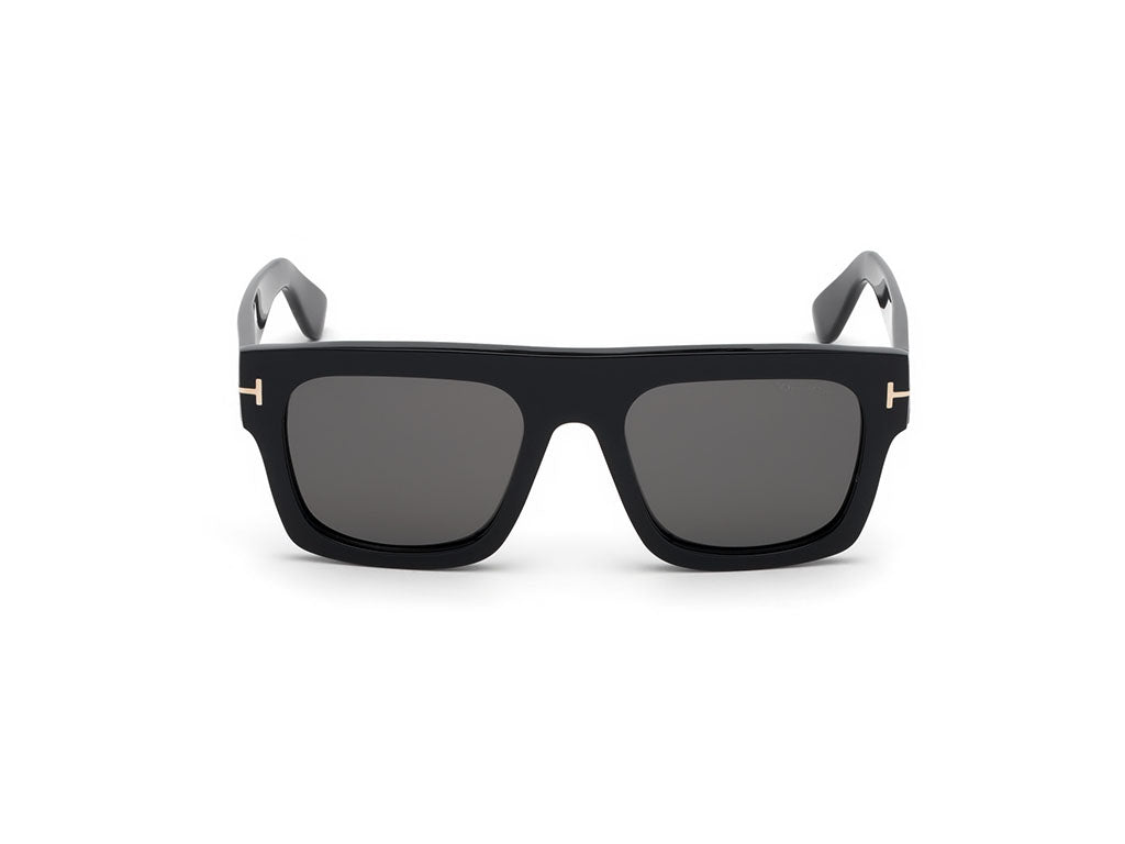 TOM FORD Man TOM FORD FT0711 FAUSTO 01A Sunglasses Acetate Black Grey Squared Norma