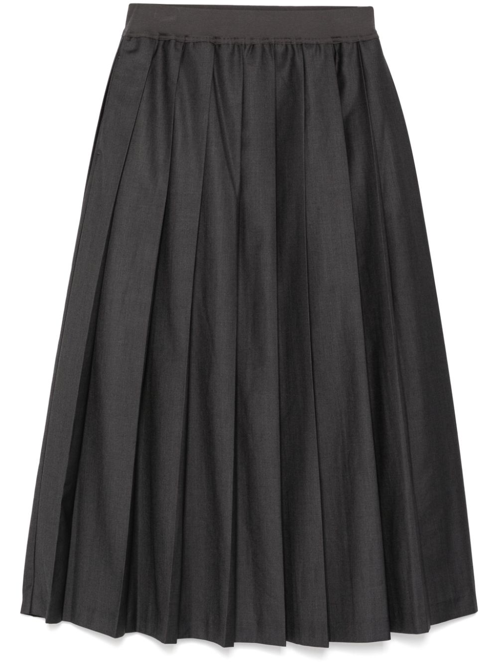 Elasticated waistband pleated skirt - Grey