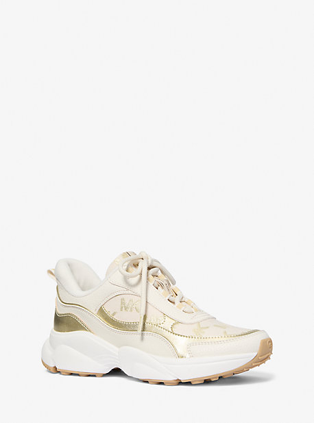 Katrina Metallic Logo Jacquard Trainer