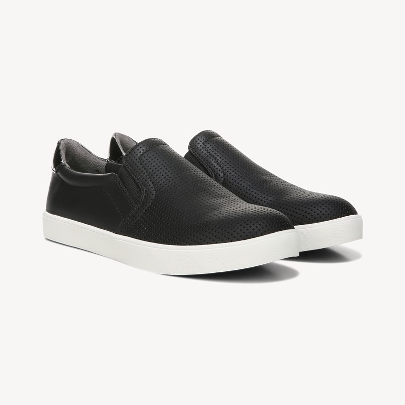 Women's Madison Slip On Sneaker Shoes Black Perf DRSCH Leather