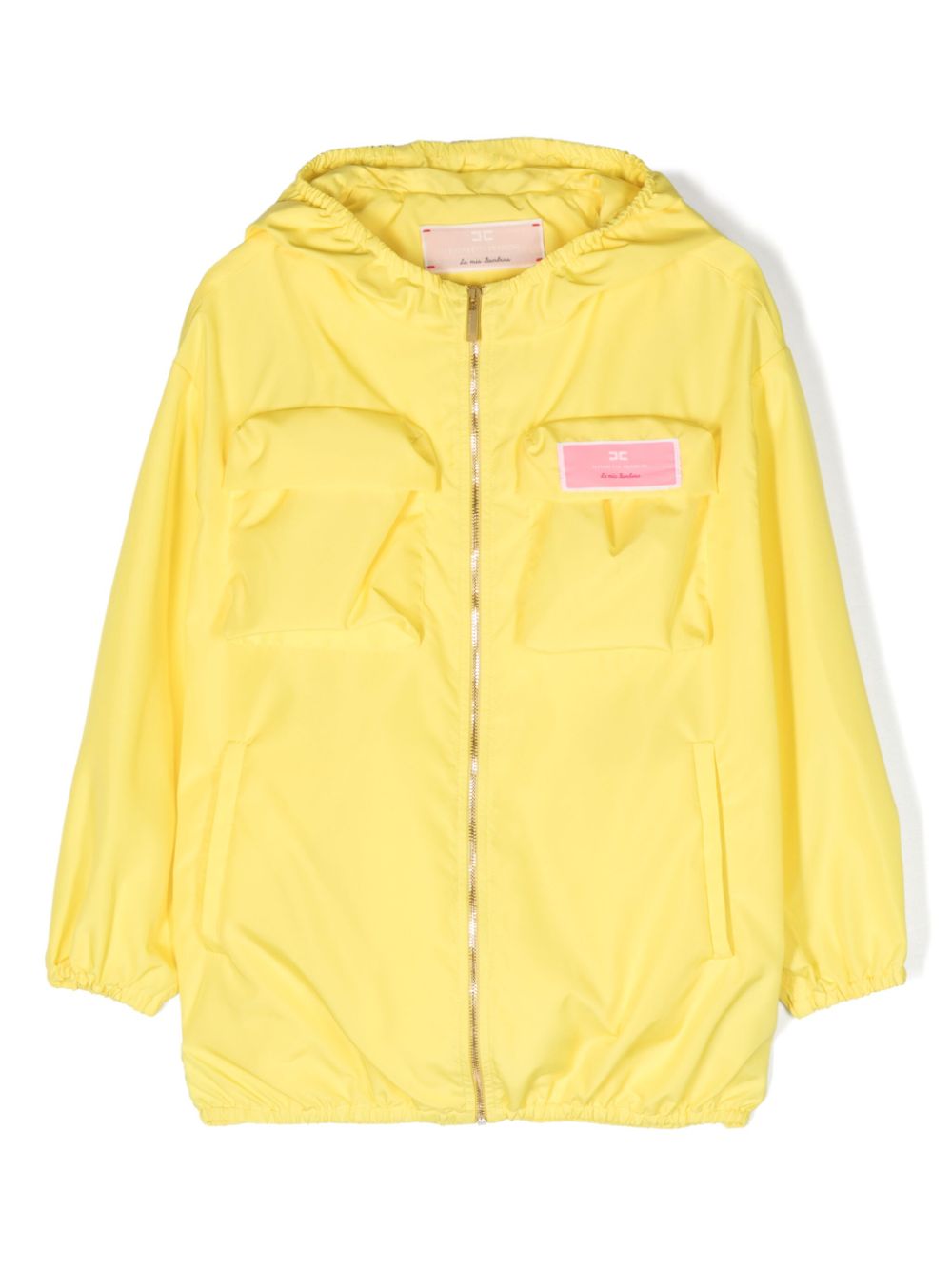 Drop-shoulder hooded jacket - Yellow