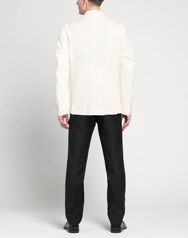 Man Blazer White Size 46 Linen, EcoVero viscose, PES, Elastane