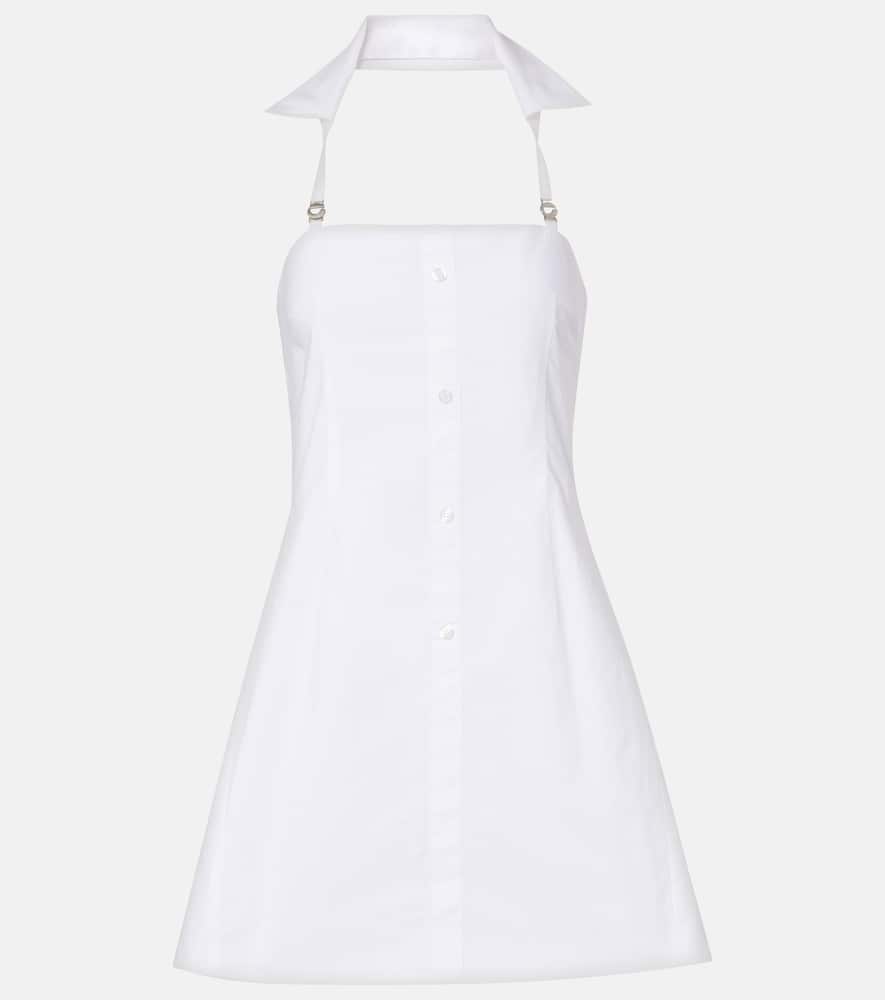 Halterneck cotton minidress