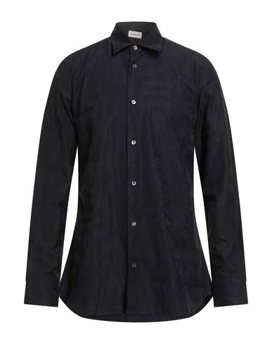 Man Shirt Black Size 17 Cotton