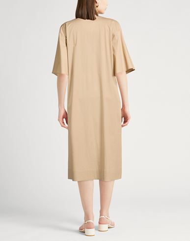 Easy Woman Midi dress Sand Size 8 Cotton, Elastane