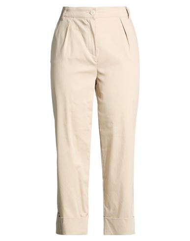 Woman Pants Ivory Size 6 Cotton, Polyamide, Elastane