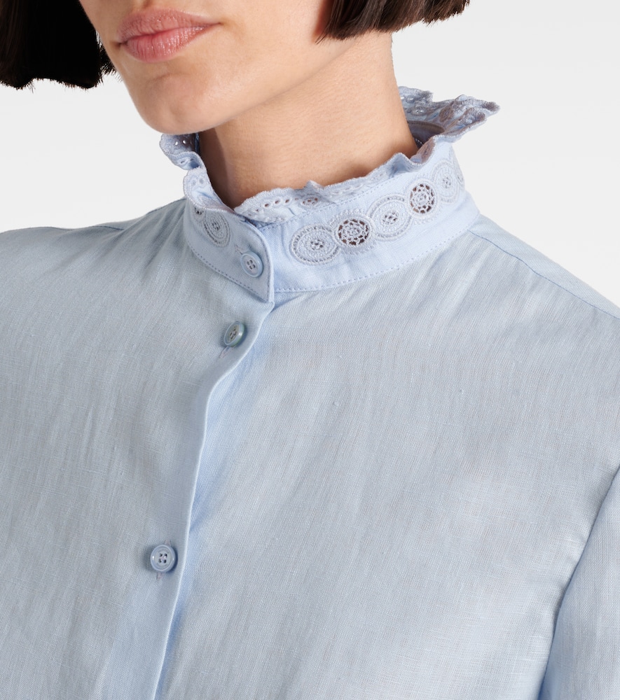 Broderie anglaise linen shirt