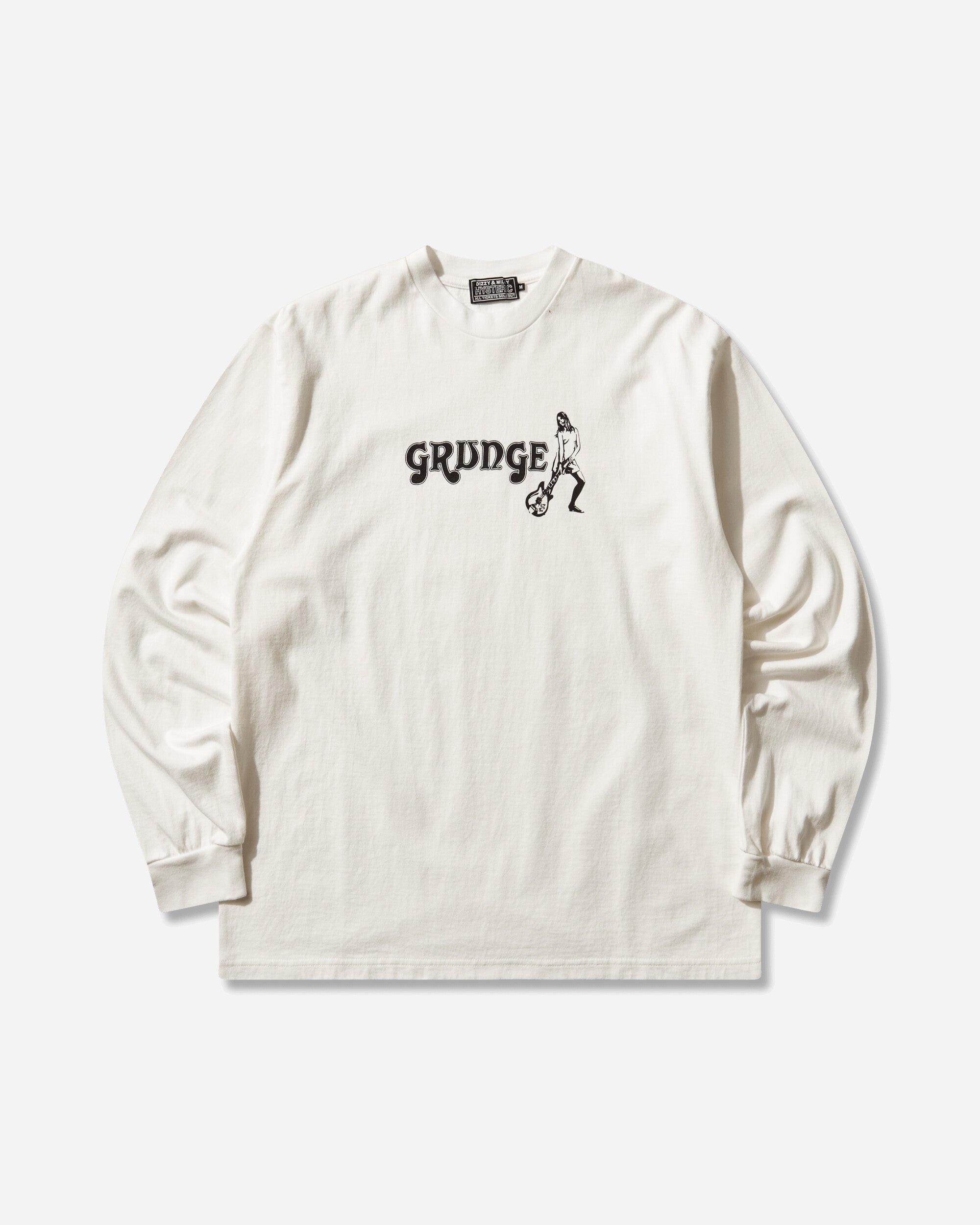 Men s Grunge Longsleeve T-Shirt White