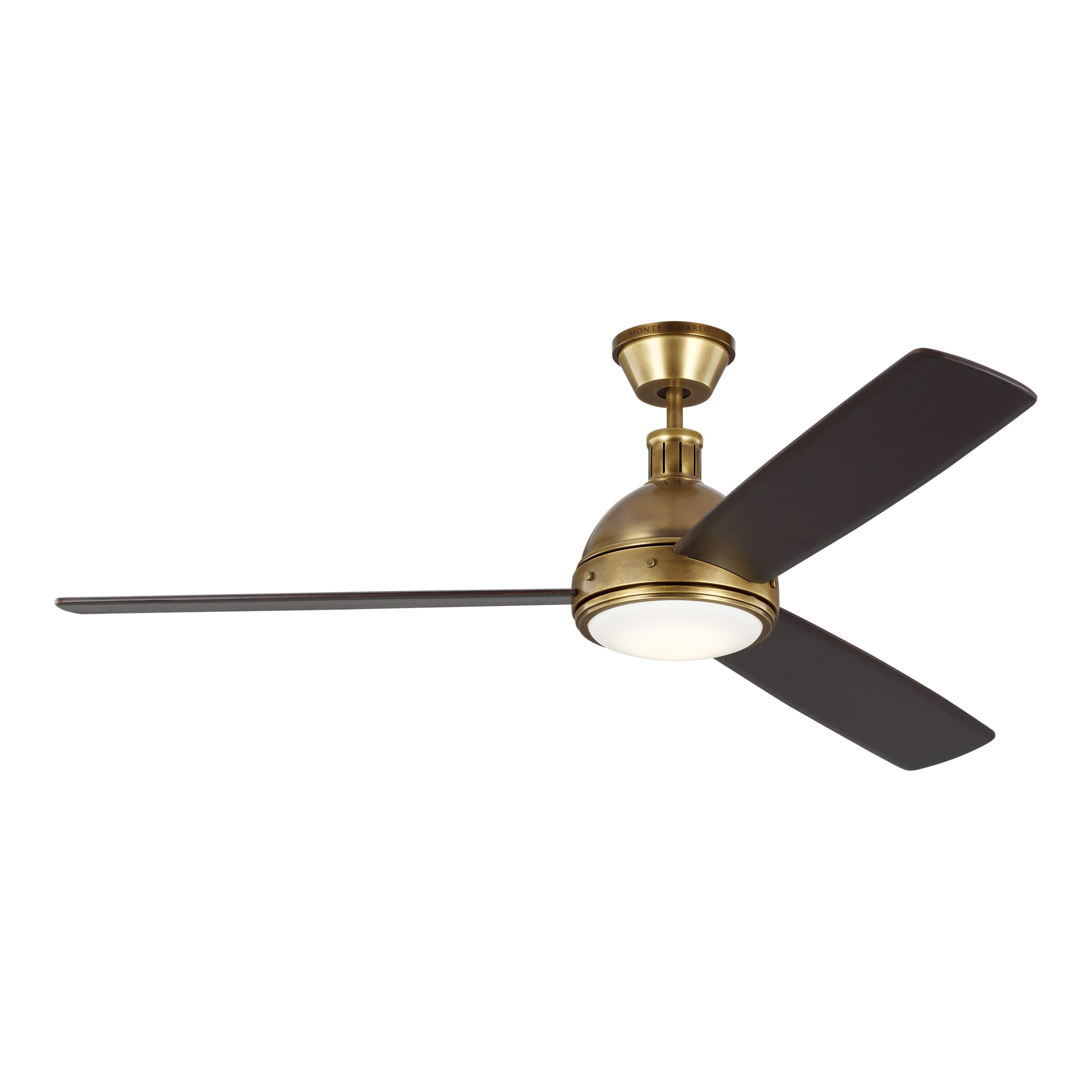 LED Hicks 60" Indoor Ceiling Fan in Hand-Rubbed Antique Bra