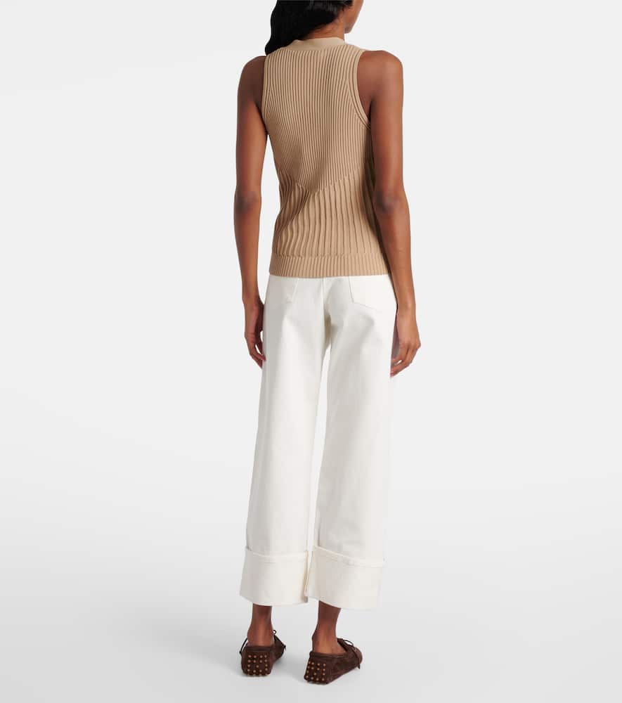 Bimba cotton-blend crêpe vest