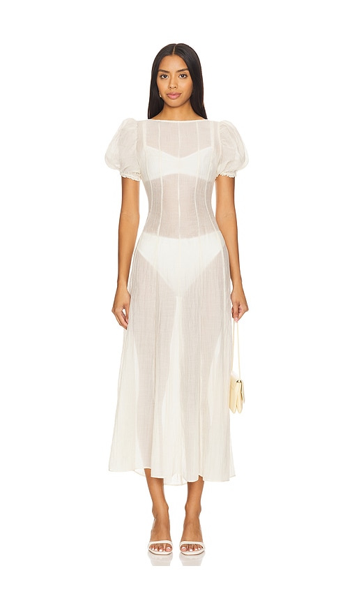 LPA Emory Midi Dress in Ivory. - S also in