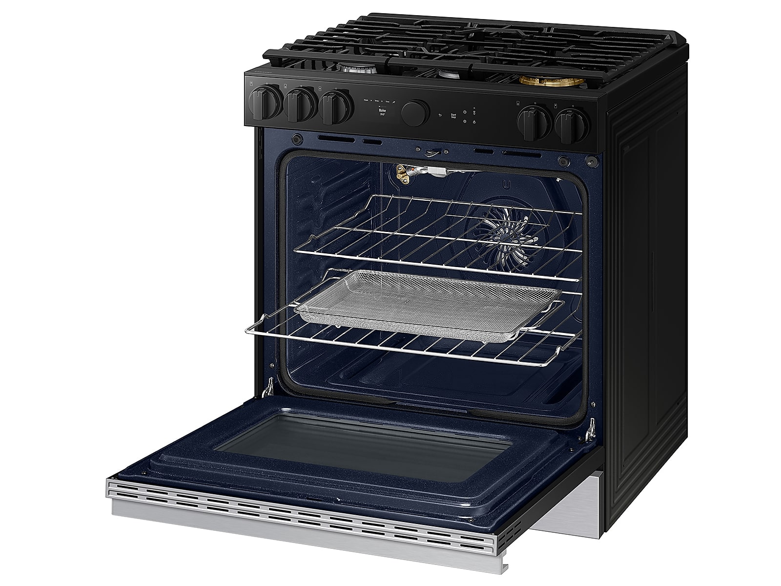 Bespoke 6.0 cu. ft. Smart Slide-In Gas Range with Air Sous Vide & Air Fry in Stainless Steel(NSG6DG8500SRAA)