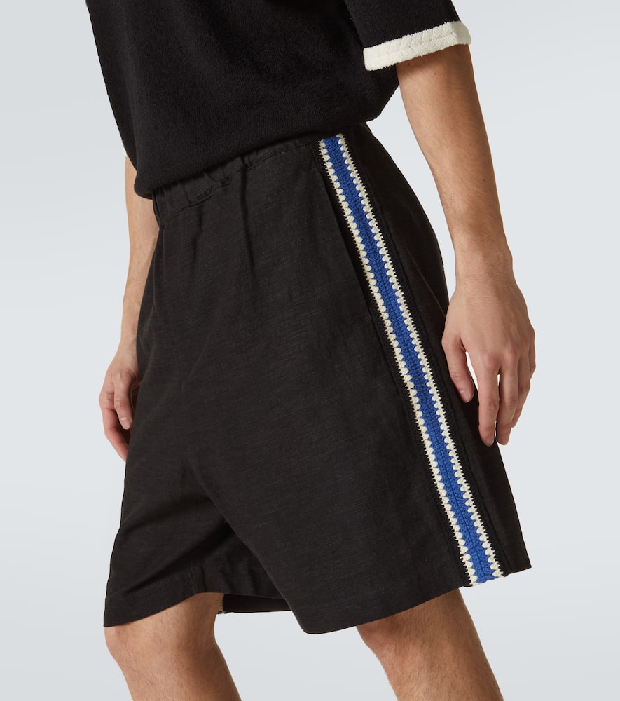 Crochet-trimmed shorts