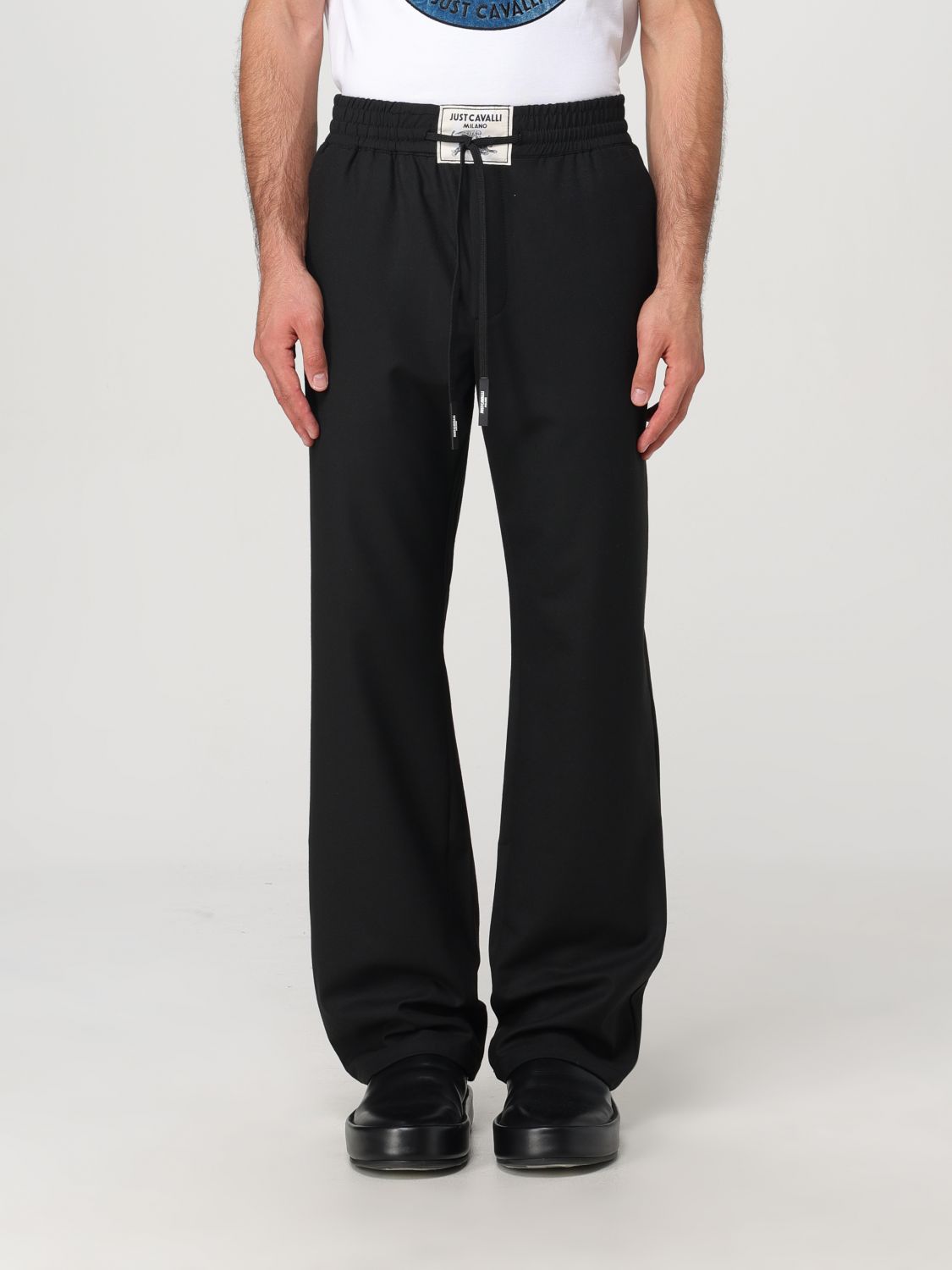 Logo-patch trousers - Black