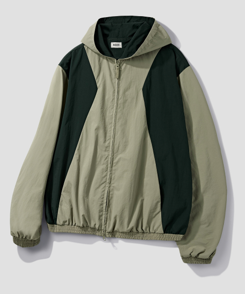 Side Seam Cut Two-Tone Windbreaker