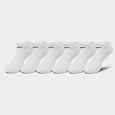 Everyday Cushioned Training No-Show Socks (6-Pack) in White/Black