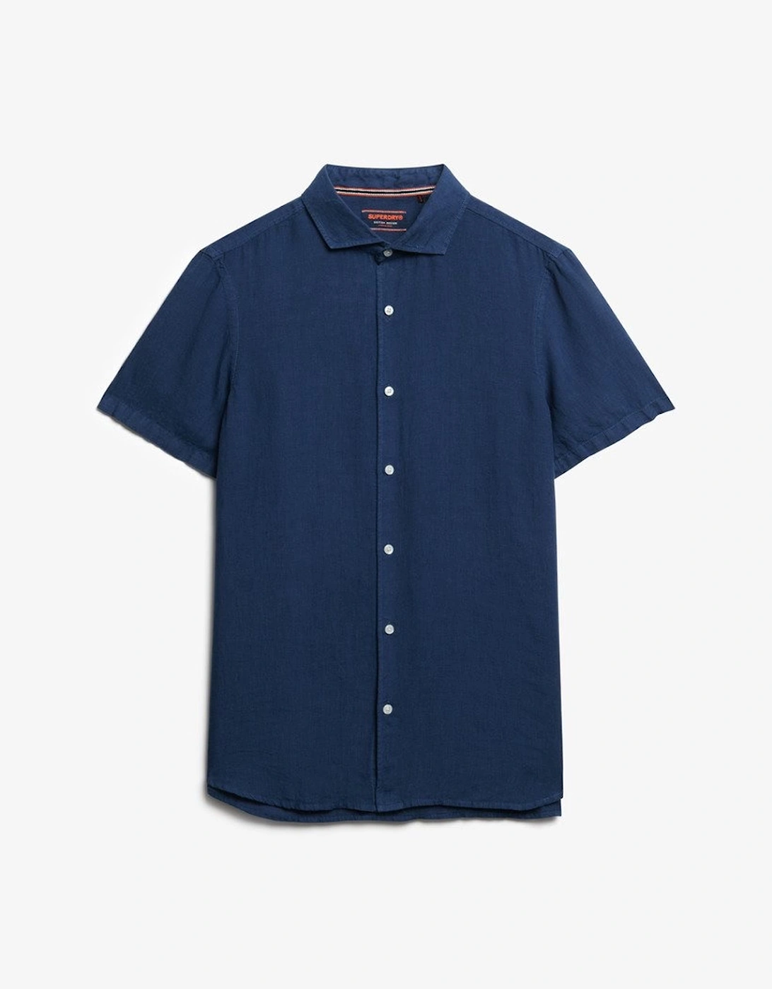 Men's Superdry Men's Vacation Linen Short Sleeve Shirt Navy - Size: Regular/40