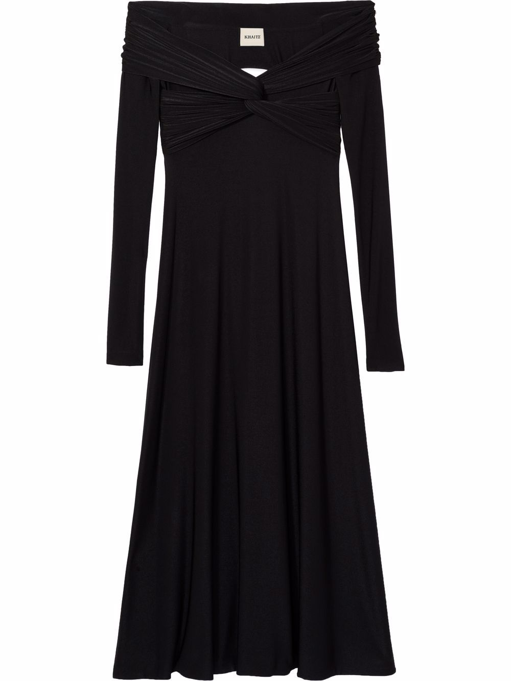 Cerna off-shoulder midi dress - Orange