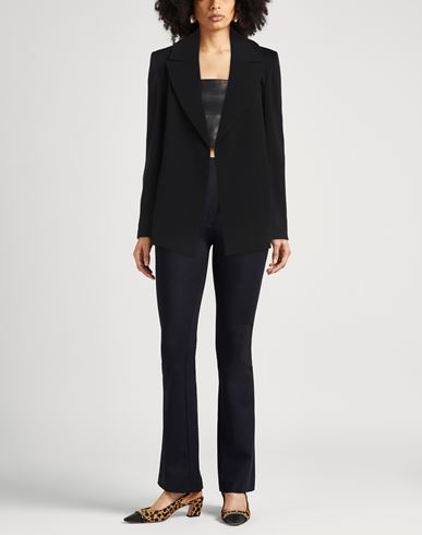 Woman Blazer Black Size 10 Polyester, Elastane