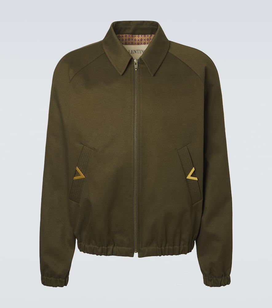 VGold cotton gabardine blouson jacket